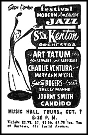 Stan Kenton Tour Newspaper Advertisement